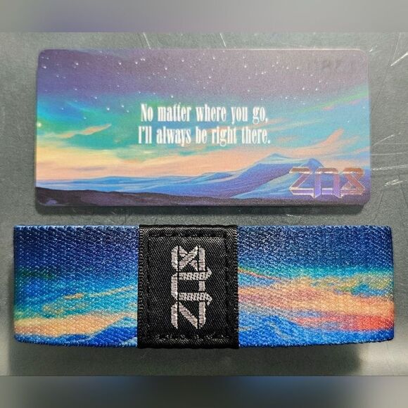 ZOX "GUIDING LIGHT" #1381 POLAR BEAR SUNSET CHRISTMAS Med COLLECTIBLE Wristband - Picture 4 of 8